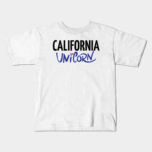 California Unicorn Kids T-Shirt by ProjectX23